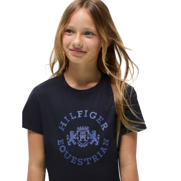 Camiseta de manga corta Tommy Hilfiger Equestrian Pasadena Young Rider Cielo del desierto Azul
