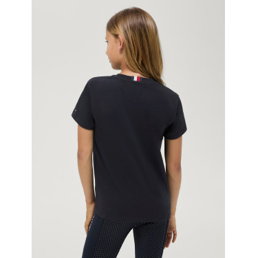 Camiseta de manga corta Tommy Hilfiger Equestrian Pasadena Young Rider Cielo del desierto Azul