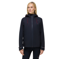 Chaqueta impermeable Tommy Hilfiger Equestrian Upland para mujer compatible con airbag Cielo del desierto Azul