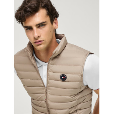 Chaleco acolchado sin mangas Tommy Hilfiger Equestrian Montero para hombre Beige