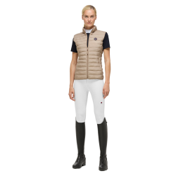 Chaleco acolchado sin mangas Tommy Hilfiger Equestrian Serano para mujer Beige