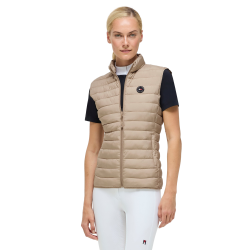 Chaleco acolchado sin mangas Tommy Hilfiger Equestrian Serano para mujer Beige