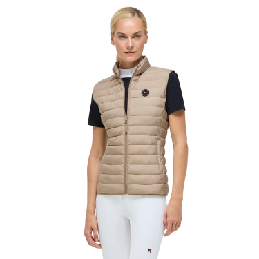 Chaleco acolchado sin mangas Tommy Hilfiger Equestrian Serano para mujer Beige