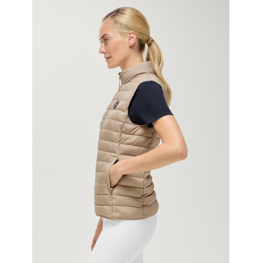 Chaleco acolchado sin mangas Tommy Hilfiger Equestrian Serano para mujer Beige
