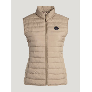 Chaleco acolchado sin mangas Tommy Hilfiger Equestrian Serano para mujer Beige