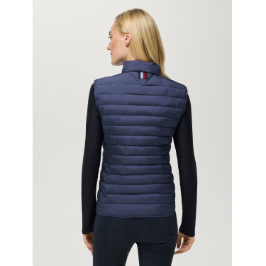 Chaleco acolchado sin mangas Tommy Hilfiger Equestrian Serano para mujer Índigo desteñido Azul