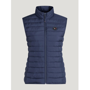 Chaleco acolchado sin mangas Tommy Hilfiger Equestrian Serano para mujer Índigo desteñido Azul