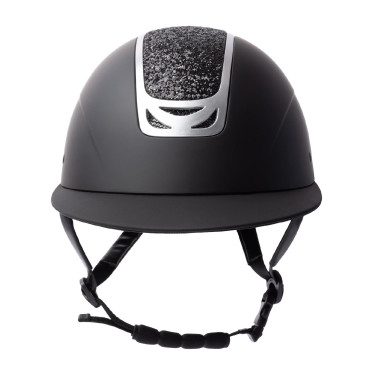 Casco de equitación adorno de cristal Horze Arix II Negro / negro