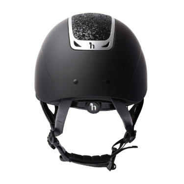 Casco de equitación adorno de cristal Horze Arix II Negro / negro