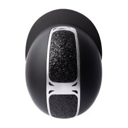 Casco de equitación adorno de cristal Horze Arix II Negro / negro