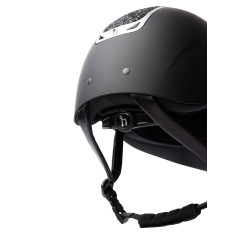 Casco de equitación adorno de cristal Horze Arix II Negro / negro