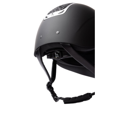 Casco de equitación adorno de cristal Horze Arix II Negro / negro