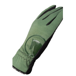 Guantes de equitación de verano Horze Nichelle para mujer Rocío marino Gris