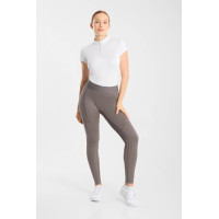 Leggings de equitación Horze Maia con culera completa para mujer Madera a la deriva Gris