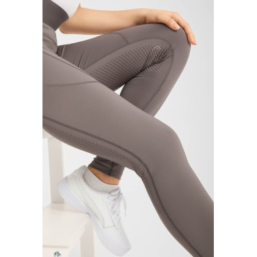Leggings de equitación Horze Maia con culera completa para mujer Madera a la deriva Gris Leggings de equitación Horze Maia con culera completa para mujer Madera a la deriva Gris