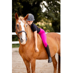 Mallas de Equitación con Asiento Completo de Siliconapara Niños Madison Horze Rosa remolacha