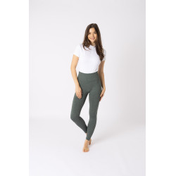 Polainas Scrunch Horze Nessa full grip sin costuras Verde corona de laurel