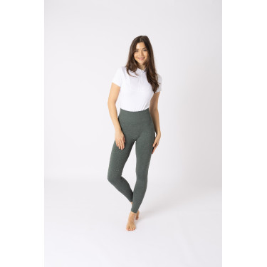 Polainas Scrunch Horze Nessa full grip sin costuras Verde corona de laurel