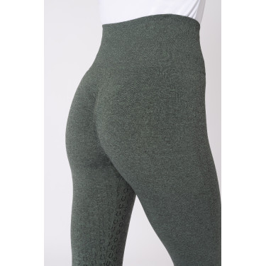 Polainas Scrunch Horze Nessa full grip sin costuras Verde corona de laurel