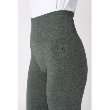 Polainas Scrunch Horze Nessa full grip sin costuras Verde corona de laurel