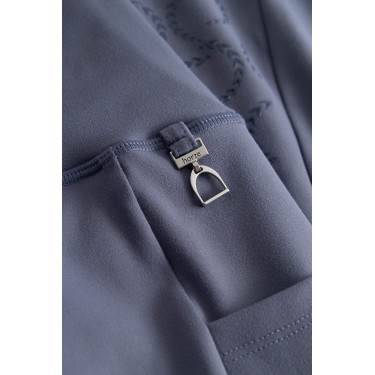 Pantalones de montar de Compresión para Mujer con Asiento Completo Gillian Horze Gris