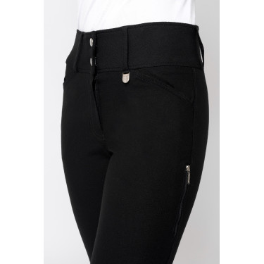 Pantalón de equitación con refuerzos Grip Horze Grand Prix Pro para mujer Negro