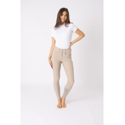 Pantalón de equitación de asiento completo Grip Horze Grand Prix Pro para mujer Topo simple Beige Pantalón de equitación de asiento completo Grip Horze Grand Prix Pro para mujer Topo simple Beige