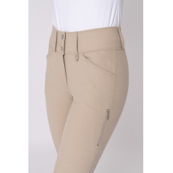 Pantalón de equitación de asiento completo Grip Horze Grand Prix Pro para mujer Topo simple Beige Pantalón de equitación de asiento completo Grip Horze Grand Prix Pro para mujer Topo simple Beige