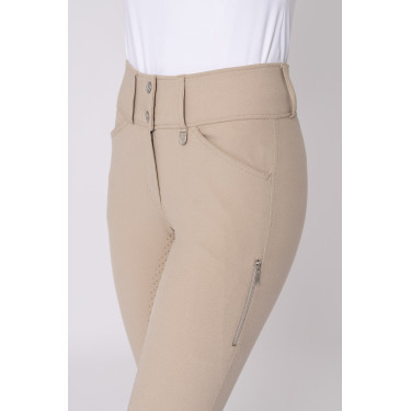 Pantalón de equitación de asiento completo Grip Horze Grand Prix Pro para mujer Topo simple Beige Pantalón de equitación de asiento completo Grip Horze Grand Prix Pro para mujer Topo simple Beige