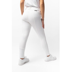Pantalones de Montar con AsientoCompleto de Silicona para Niños Grand Prix Horze Blanco