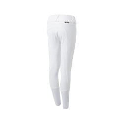 Pantalones de Montar con AsientoCompleto de Silicona para Niños Grand Prix Horze Blanco