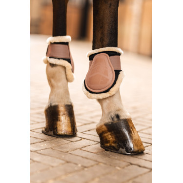 Protectores de Menudillo con ForroPolar Caliber Horze Marrón galleta