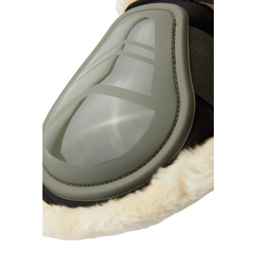 Protectores de Menudillo con ForroPolar Caliber Horze Escarabajo verde caqui