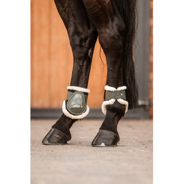 Protectores de Menudillo con ForroPolar Caliber Horze Escarabajo verde caqui