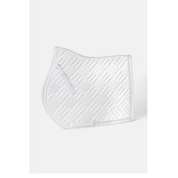 Manta de silla mixta Horze Aachen Blanco / azul turquesa