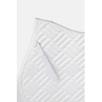 Manta de silla mixta Horze Aachen Blanco / azul turquesa