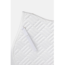 Manta de silla mixta Horze Aachen Blanco / azul turquesa