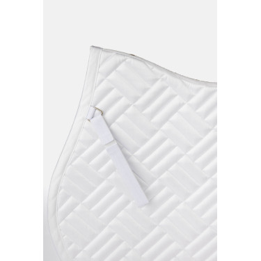 Manta de silla mixta Horze Aachen Blanco / azul turquesa