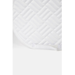 Manta de silla mixta Horze Aachen Blanco / azul turquesa