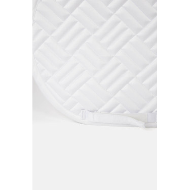 Manta de silla mixta Horze Aachen Blanco / azul turquesa