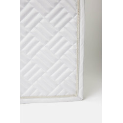 Manta de silla mixta Horze Aachen Blanco / azul turquesa