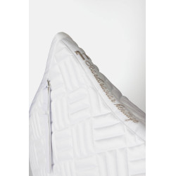 Manta de silla mixta Horze Aachen Blanco / azul turquesa