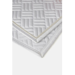 Manta de silla mixta Horze Aachen Blanco / azul turquesa