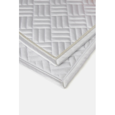 Manta de silla mixta Horze Aachen Blanco / azul turquesa