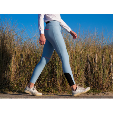 Pantalón Le Sabotier Athina mujer Azúl hielo