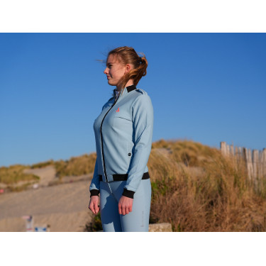 Sudadera técnica Le Sabotier Lucette mujer Azúl hielo