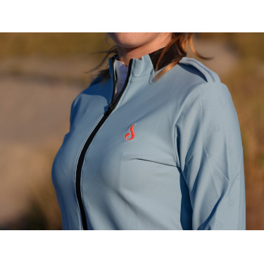 Sudadera técnica Le Sabotier Lucette mujer Azúl hielo