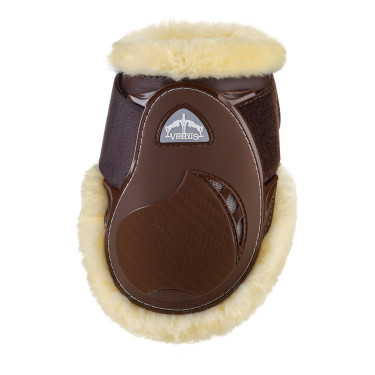 Protectores de menudillo con borreguillo Veredus Jóvenes Caballos Vento Castaño Marrón Protectores de menudillo con borreguillo Veredus Jóvenes Caballos Vento Castaño Marrón