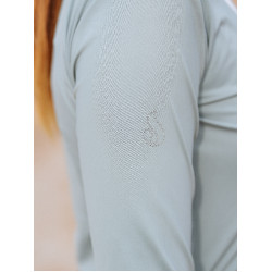 Polo de manga larga Le Sabotier Ysance mujer Gris