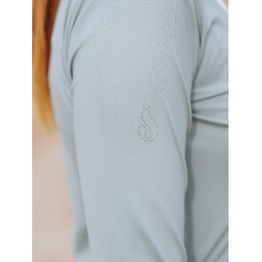 Polo de manga larga Le Sabotier Ysance mujer Gris
